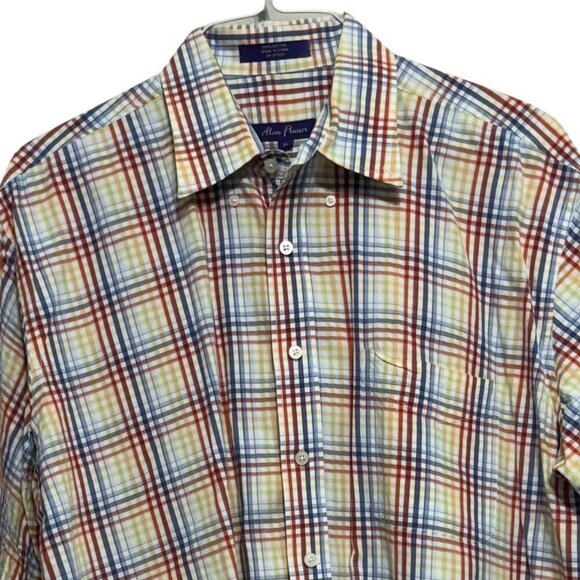 Alan Flusser Mens Short Sleeve Button Down Shirt - Size XL - Picture 1 of 8
